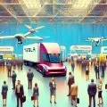 Supply Chain and Logistics Event with people and innovations on display
