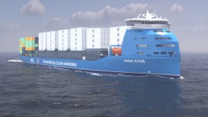 An ammonia-pwoered container ship
